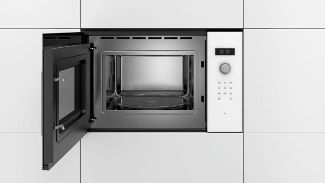 Микровълнова печка Bosch BFL554MW0 SER6; Comfort; Built-in microwave, 25l, AutoPilot 7, LED light, left hinge, white