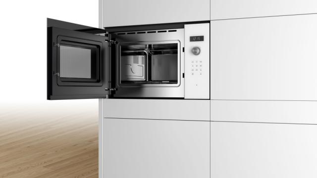 Микровълнова печка Bosch BFL554MW0 SER6; Comfort; Built-in microwave, 25l, AutoPilot 7, LED light, left hinge, white