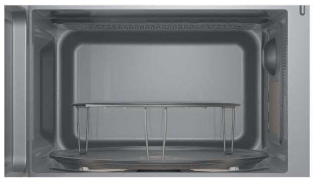 Микровълнова печка Bosch FEL023MS2, SER2, Freestanding microwave, 800 W, 20 l, Number of power levels 5, 27 cm glass rotating plate, AutoPilot 8, Grill function, Stainless steel