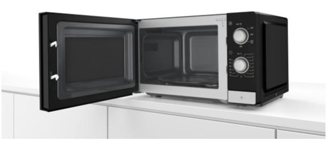Микровълнова печка Bosch FFL020MS2, SER2, Freestanding microwave, 800 W, 20 l, Number of power levels 5, 27 cm glass rotating plate, Stainless steel