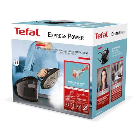 Парогенератор Tefal SV8062E0, EXPRESS ANTI-CALC, black, 2800W, electronic temp settings, 6,8 bars, 130g/min, steam boost 530g/min, Durilium Airglide Autoclean soleplate, AD, AO, removable water tank 1,8L,lock system, fast heat up 2min