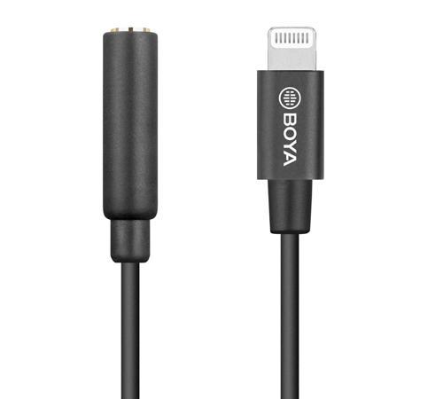 Адаптер BOYA 3.5mm TRRS женски към Lightning мъжки