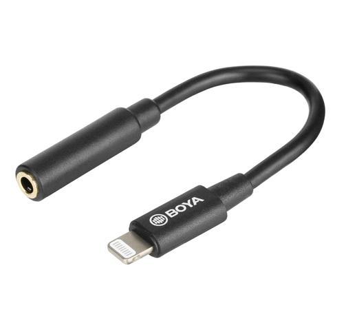 Адаптер BOYA 3.5mm TRRS женски към Lightning мъжки
