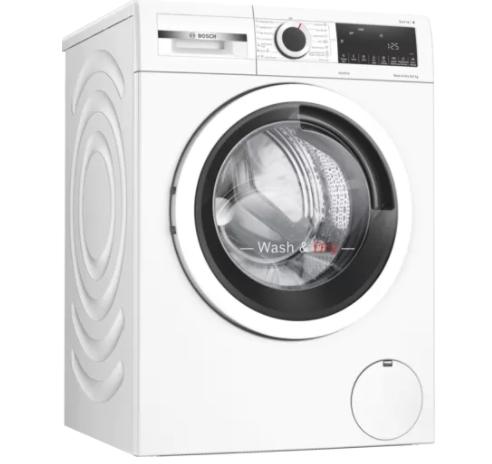 Пералня със сушилня Bosch WNA13400BY SER4 Washing machine with dryer 8/5 kg, 1400 rpm, Energy efficiency E (only washing C), Spin efficiency B, 1400 rpm, Noise level 70 dB, Wash & Dry 60 min, Drum volume 63 l, White