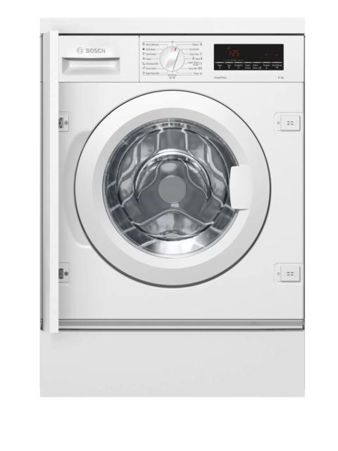 Пералня Bosch WIW28541EU SER8 Built-in washing machine 8kg, C, 1400 rpm, display, 41/66dB, TimeLight, waveDrum 55l, Aquastop