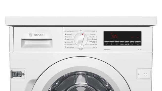 Пералня Bosch WIW28541EU SER8 Built-in washing machine 8kg, C, 1400 rpm, display, 41/66dB, TimeLight, waveDrum 55l, Aquastop