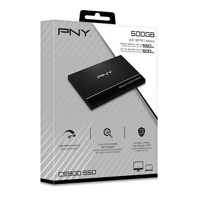 Твърд диск PNY CS900 2.5'' SATA III 500GB SSD