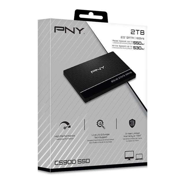 Твърд диск PNY CS900 2.5'' SATA III 2TB SSD