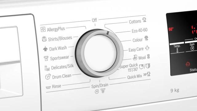 Пералня Bosch WAU24T40BY SER6 Washing machine 9kg, 1200 rpm, 47/71dB, Aquastop, silver-white door