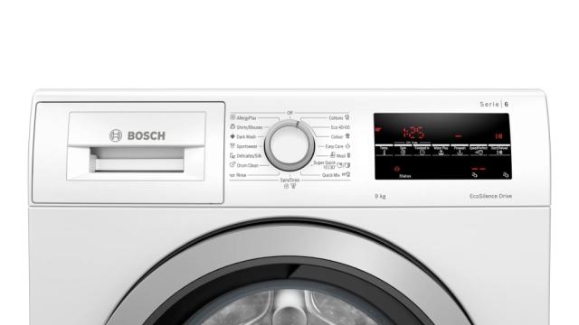 Пералня Bosch WAU24T60BY SER6 Washing machine 9kg, 1200 rpm, 48/72db, silver-black grey door