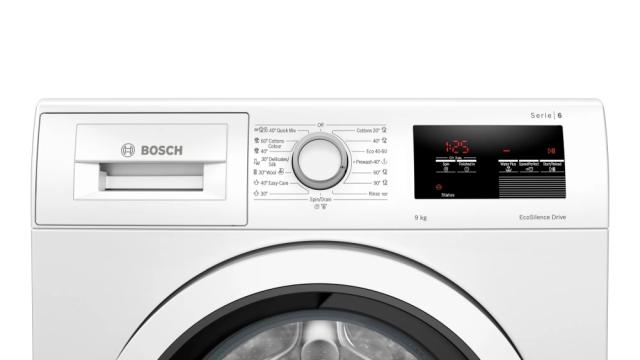 Пералня Bosch WAU24U61BY SER6 Washing machine 9kg, 1200 rpm, 48/72db, white-black gey door, 5 options, Quick MIx 40