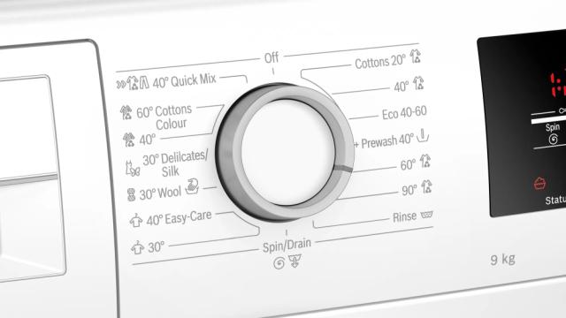 Пералня Bosch WAU24U61BY SER6 Washing machine 9kg, 1200 rpm, 48/72db, white-black gey door, 5 options, Quick MIx 40