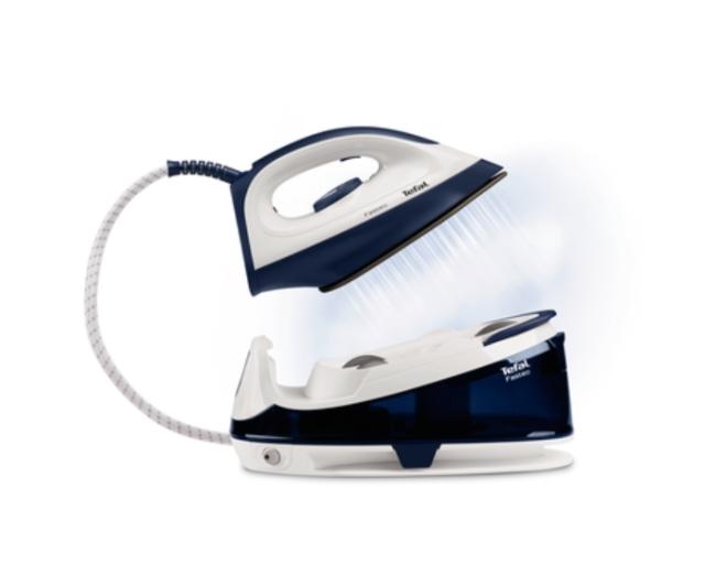 Парогенератор Tefal SV6040E0, Fasteo blue, non boiler -  manual - 5,2 bars - 100g/min - steam boost 180g/min - anticalc cartridge - ceramic soleplate - water tank 1,2L -  eco - lock system