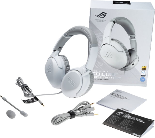 Геймърски слушалки ASUS ROG Strix Go Core Moonlight White
