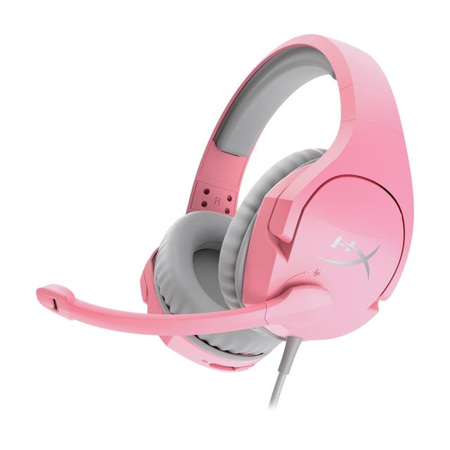 Геймърски слушалки HyperX, Cloud Stinger Pink, Микрофон, Розово