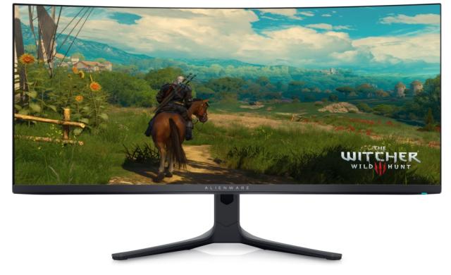 Монитор Dell Alienware AW3423DWF, 34" CURVED QD-OLED GAMING LED 21:9 AR, 0.1ms GtG, WQHD (3440x1440), 165Hz, 1000:1, 250 cd/m2, AMD FreeSync Premium, HDR 400, 99.3% DCI-P3 ,HDMI, DP, USB 3.2 Hub, PIP, PBP, ComfortView, Height Adjustable, Swivel, Tilt