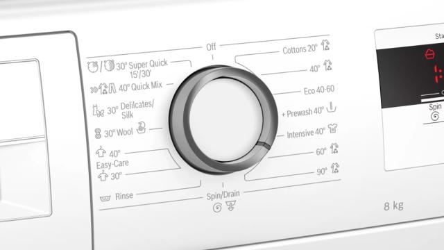 Пералня Bosch WAN24063BY SER4 Washing machine 8kg, 1200 rpm, 52/76dB, black-black-grey door, 4 options
