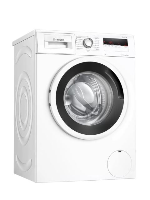 Пералня Bosch WAN28162BY SER4 Washing machine 7kg, 1400 rpm, 52/75dB, white-black grey door, NightWash, Prewash, Temp.Select