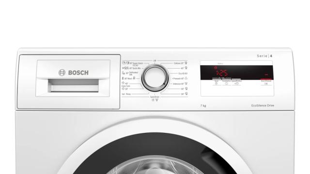 Пералня Bosch WAN24062BY SER4 Washing machine 7kg, 1200 rpm, 52/74dB, white-black-grey door, 4 options