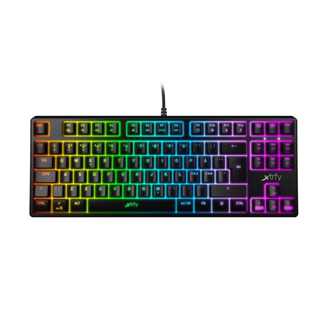 Геймърскa механична клавиатура Xtrfy K4 TKL RGB Kailh Red Switch, US Layout