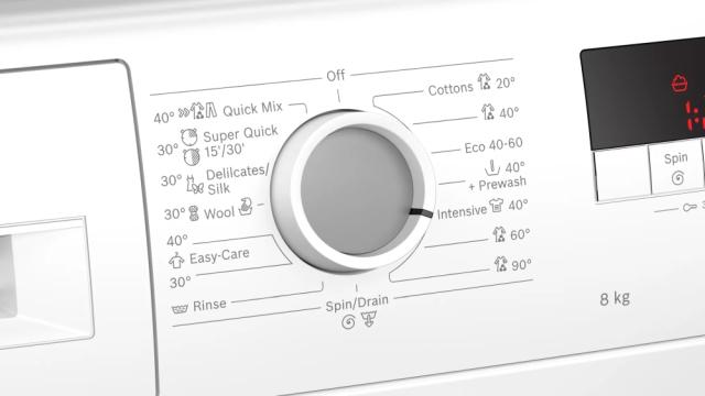 Пералня Bosch WAJ24063BY SER2 Washing machine 8kg, 1200 rpm, 52/76dB, white-grey door