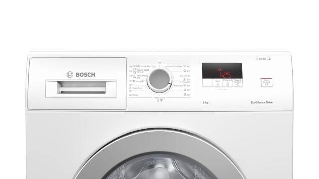 Пералня Bosch WAJ24063BY SER2 Washing machine 8kg, 1200 rpm, 52/76dB, white-grey door