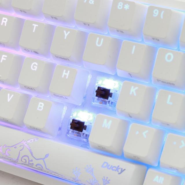 Геймърскa механична клавиатура Ducky One 2 SF White RGB, Cherry MX Brown
