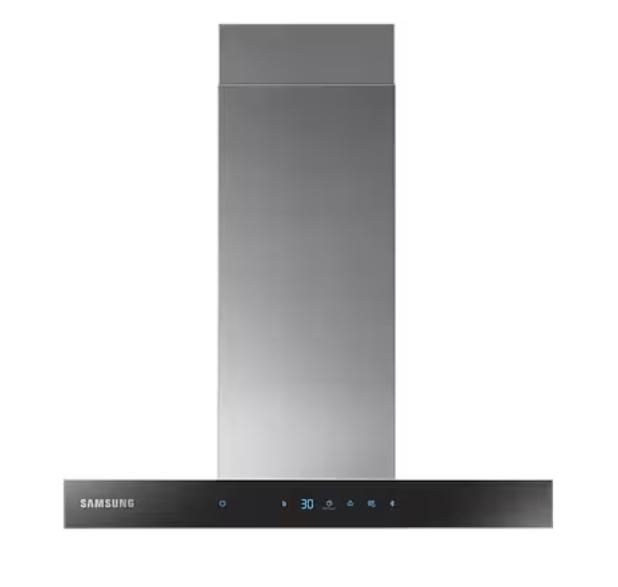 Аспиратор Samsung NK24N5703BS/UR, Wall Mount Cooker Hood with Auto Connectivity, 60cm, Touch Control, Color STSS with Black glass, 4 extraction speeds, Max / Boost Extraction, Sound Power Normal/ Boost  72dBA/ 75 dBA, Lighting: LED 2*2.5 W, A energy 