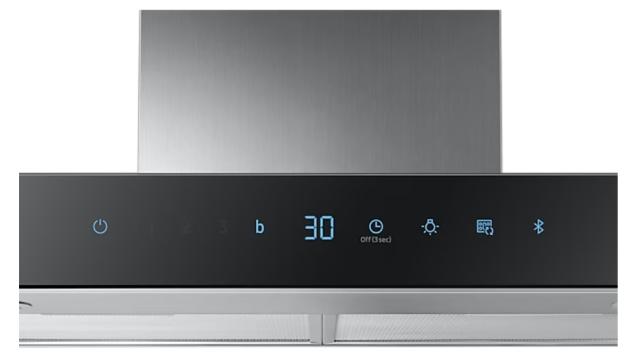 Аспиратор Samsung NK24N5703BS/UR, Wall Mount Cooker Hood with Auto Connectivity, 60cm, Touch Control, Color STSS with Black glass, 4 extraction speeds, Max / Boost Extraction, Sound Power Normal/ Boost  72dBA/ 75 dBA, Lighting: LED 2*2.5 W, A energy 