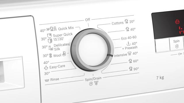 Пералня Bosch WAJ24062BY SER2 Washing machine 7kg, 1200 rpm, 52/74dB, grey white door