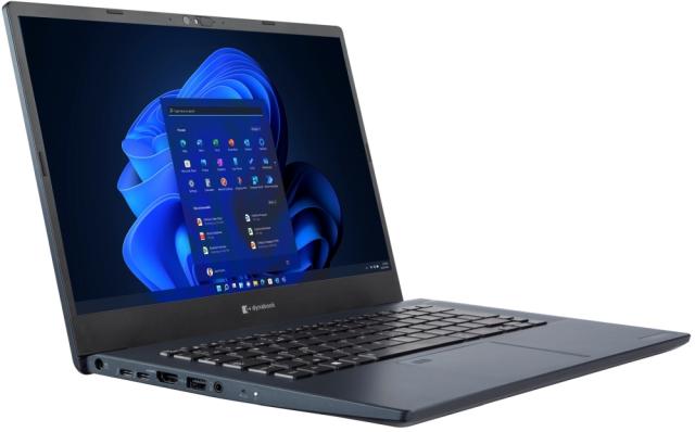 Лаптоп Dynabook Toshiba Tecra A40-K-112, Intel Core i7-1260P, DDR4 3200 16GB (2x8), M.2 PCIe 512G SSD, 14.0 FHD 250 nit non-glare, shared graphics, HD Camera, BT, LTE, Intel 11ax+acagn+BT (2x2), Win 11 Pro, Frameless Tile Black backlight, 3Y Gold On-