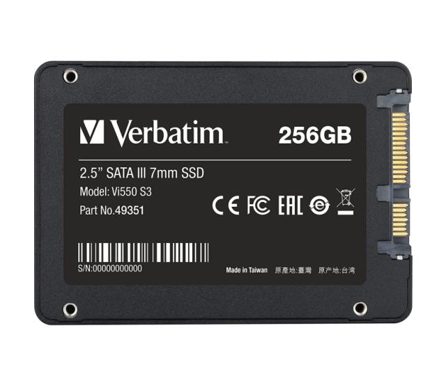 Твърд диск Verbatim Vi550 S3 2.5" SATA III 7mm SSD 256GB