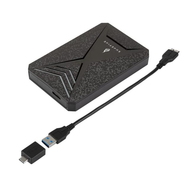 Твърд диск Verbatim SureFire 2.5" Gaming Bunker HDD USB 3.2 Gen 1 1TB Black