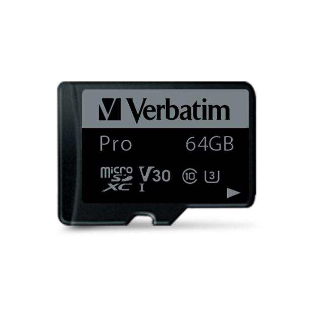 Памет Verbatim micro SDXC 64GB Pro Class 10 UHS-I