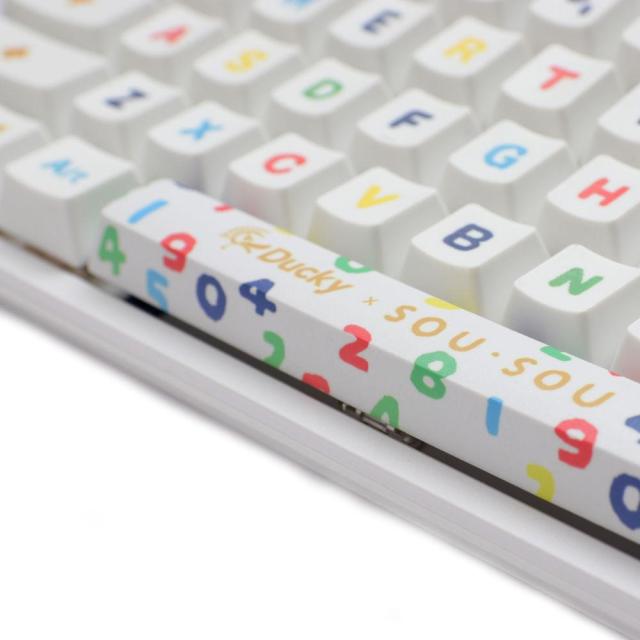 Геймърска механична клавиатура Ducky x SOU SOU One 2 Mini White RGB, Cherry MX Brown