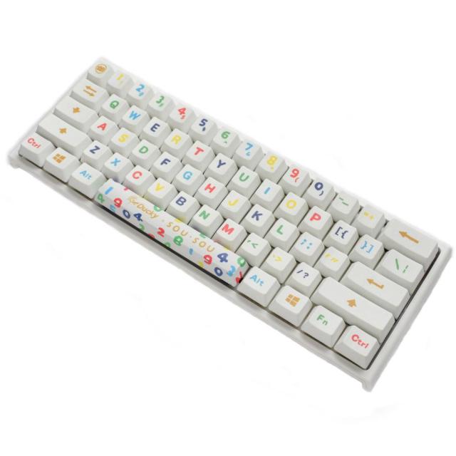 Геймърска механична клавиатура Ducky x SOU SOU One 2 Mini White RGB, Cherry MX Blue