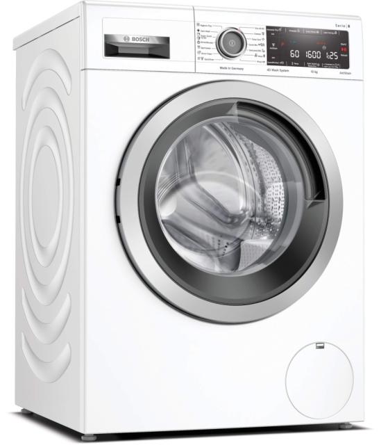 Пералня Bosch WAX32M41BY, SER8, Washing machine 10 kg, 1600 rpm, Energy Efficiency B, Spin Efficiency A, AntiStain Removal, 4D Wash, EcoSilence Drive, AquaStop, 72 dB, XXL drum volume 70 l, white