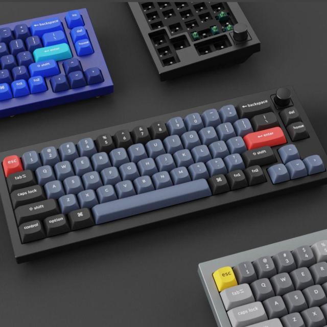 Геймърска Механична клавиатура Keychron Q2 Navy Blue Knob QMK 65% Gateron G Pro Blue Switch RGB LED PBT