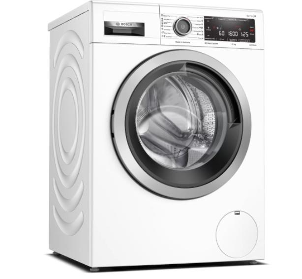Пералня Bosch WAX32MH1BY, SER8, Washing machine 10 kg, 1600 rpm, Energy Efficiency B, Spin Efficiency A, AntiStain Removal, 4D Wash, EcoSilence Drive, AquaStop, Home Connect, 72 dB, XXL drum volume 70 l, white