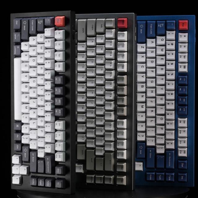 Геймърска Механична клавиатура Keychron Q1 Silver Grey QMK TKL Gateron G Pro Brown Switch RGB LED ABS