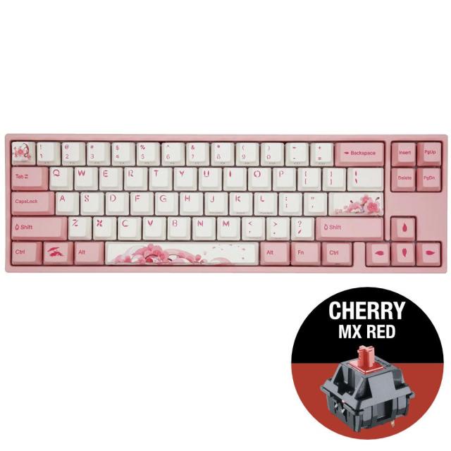 Геймърскa механична клавиатура Ducky x Varmilo Miya Sakura V2 65, Cherry MX Red суичове
