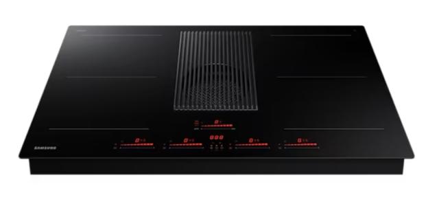 Керамичен плот Samsung NZ84T9747VK/UR, Hood Integrated Induction hob, Dual Flex Zone, Control Touch Sliding, Total Power 7,4 Kw, Power Level 9+Boost, Boost extraction 575 m3/h, A+ energy efficienty class