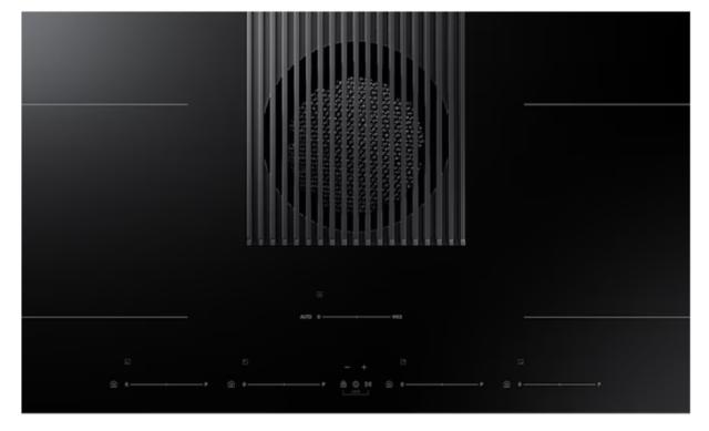 Керамичен плот Samsung NZ84T9747VK/UR, Hood Integrated Induction hob, Dual Flex Zone, Control Touch Sliding, Total Power 7,4 Kw, Power Level 9+Boost, Boost extraction 575 m3/h, A+ energy efficienty class