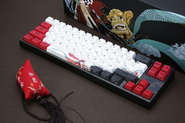 Геймърскa механична клавиатура Ducky x Varmilo Miya Beijing Opera 65%, Cherry MX Blue
