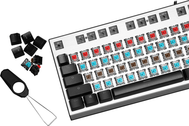 Геймърска Механична Клавиатура Cooler Master CK351, Red Switches, US Layout, Hot Swappable, RGB