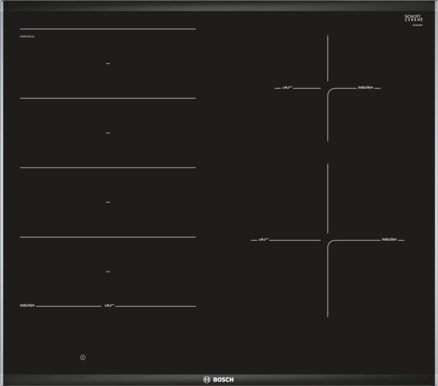 Готварски плот Bosch PXE675DC1E, Induction hob, built, PerfectFry, PanBoost, 60cm