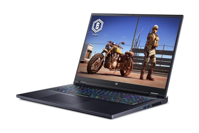 Лаптоп Acer Predator, PH18-71-949U, Intel Core i9-13900HX (up to 5.40GHz, 36MB), 18" WQXGA (2560x1600) IPS Mini Led 250Hz, 32GB DDR5 4800MHz, Raid 2x1024GB PCIe SSD, RTX 4080 12GB GDDR6, WIFI 6E BT INTEL Killer, Micro SD, FHD cam+mic, RGB-backlit Kb,