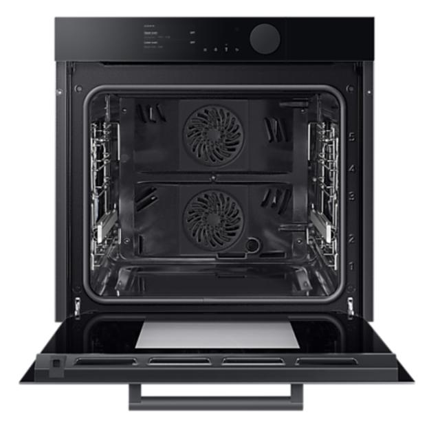 Фурна Samsung NV75T8979RK/EF, Electric oven with BeSpoke Infinite Line design, 75 L, Dual cook Steam, 4.3" TFT-LCD Non touch Display, Pyrolytic cleaning, Wi-Fi connection, 1 level telescopic rail, Special Steam Tray, Meat probe, A+, Black