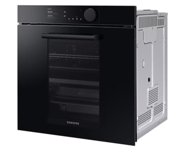 Фурна Samsung NV75T8979RK/EF, Electric oven with BeSpoke Infinite Line design, 75 L, Dual cook Steam, 4.3" TFT-LCD Non touch Display, Pyrolytic cleaning, Wi-Fi connection, 1 level telescopic rail, Special Steam Tray, Meat probe, A+, Black