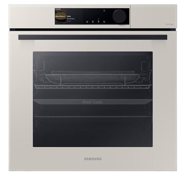 Фурна Samsung NV7B6665IAE/U2, Electric Oven with Dual Cook Steam and Dual Cook, Modern Design and Bespoke Colors, 76 L, Display 4.3'' TFT-LCD Dial & Touch, Catalytic cleaning,  auto cook 70, wi fi,  Air Sous Vide, Air Fry, Natural Steam, Slow cook, d